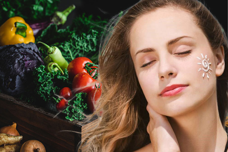 Trong cuộc sống hàng ngày, chúng ta thường xuyên tiếp xúc với ánh nắng mặt trời trong thời gian dài. Ngoài những biện pháp như dùng kem chống nắng, áo chống nắng, kem dưỡng trắng da. Chị em cũng nên ưu tiên một số loại thực phẩm có tác dụng chống nắng, bảo vệ da hiệu quả. Đồ họa: Thiện Nhân