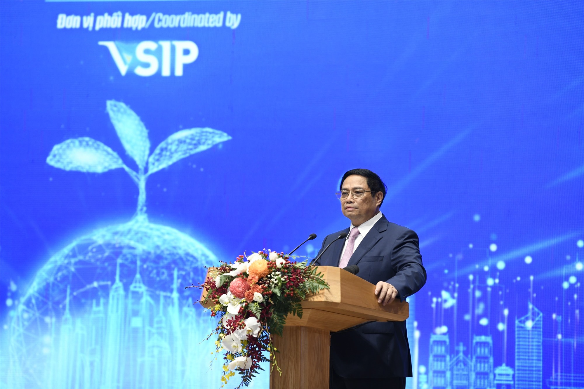 Thủ tướng Phạm Minh Chính phát biểu tại hội nghị. Ảnh: Hải Nguyễn