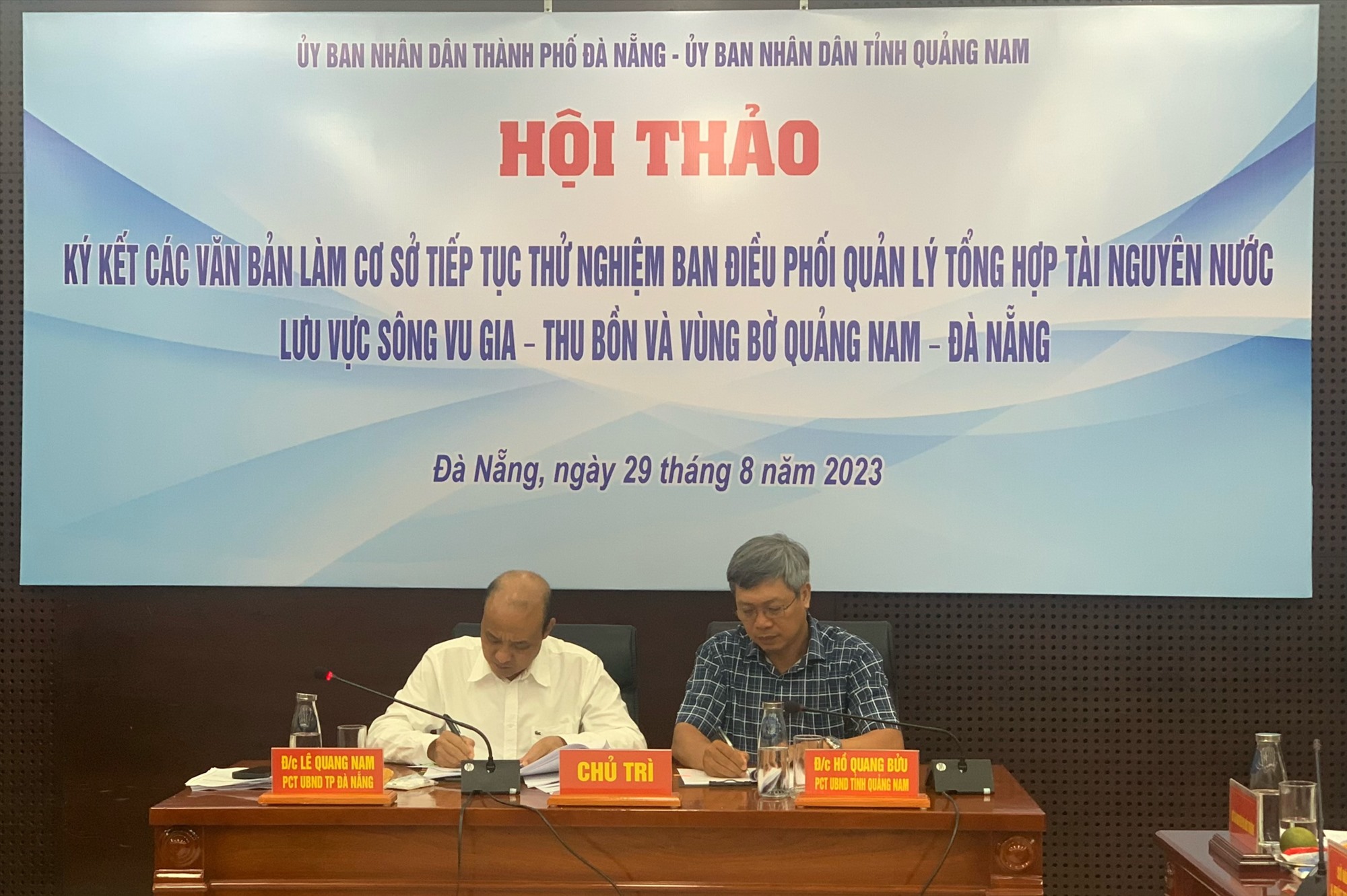 Đà Nẵng, Quảng Nam ký thoả thuận quản lý tài nguyên sông Vu Gia - Thu Bồn. Ảnh: Trần Thi