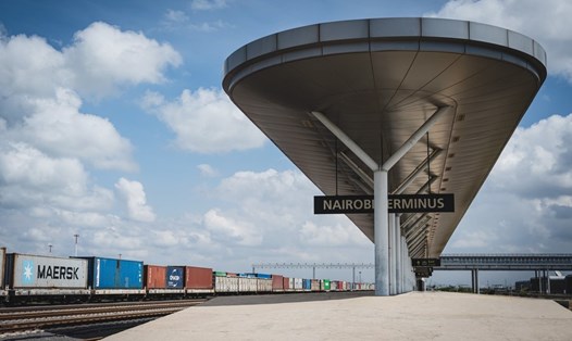 Sân ga đường sắt Mombasa-Nairobi ở Nairobi, Kenya - một dự án hợp tác Trung Quốc - châu Phi. Ảnh: Xinhua