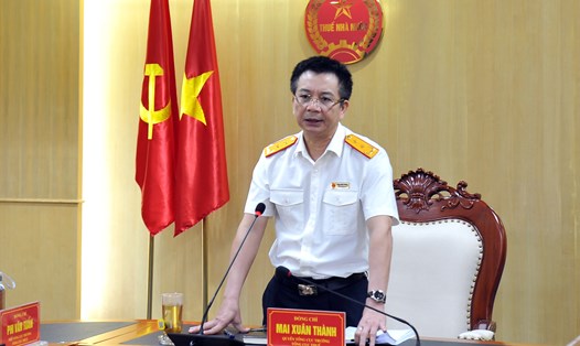 Quyền Tổng cục trưởng Mai Xuân Thành lưu ý tiếp tục rà soát để sửa đổi Luật Thuế GTGT và Luật Thuế TTĐB bảo đảm công khai, minh bạch. Ảnh: Tổng cục Thuế.

