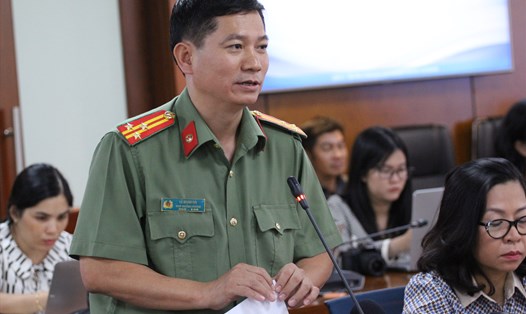 Thượng tá Lê Mạnh Hà - Phó trưởng phòng Tham mưu Công an TPHCM.  Ảnh: Thành Nhân