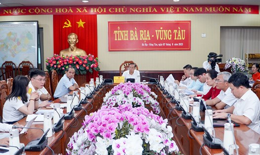 Một buổi làm việc giải quyết các kiến nghị của doanh nghiệp/chủ đầu tư của Tổ 997 tỉnh Bà Rịa - Vũng Tàu. Ảnh: Quang Vinh.