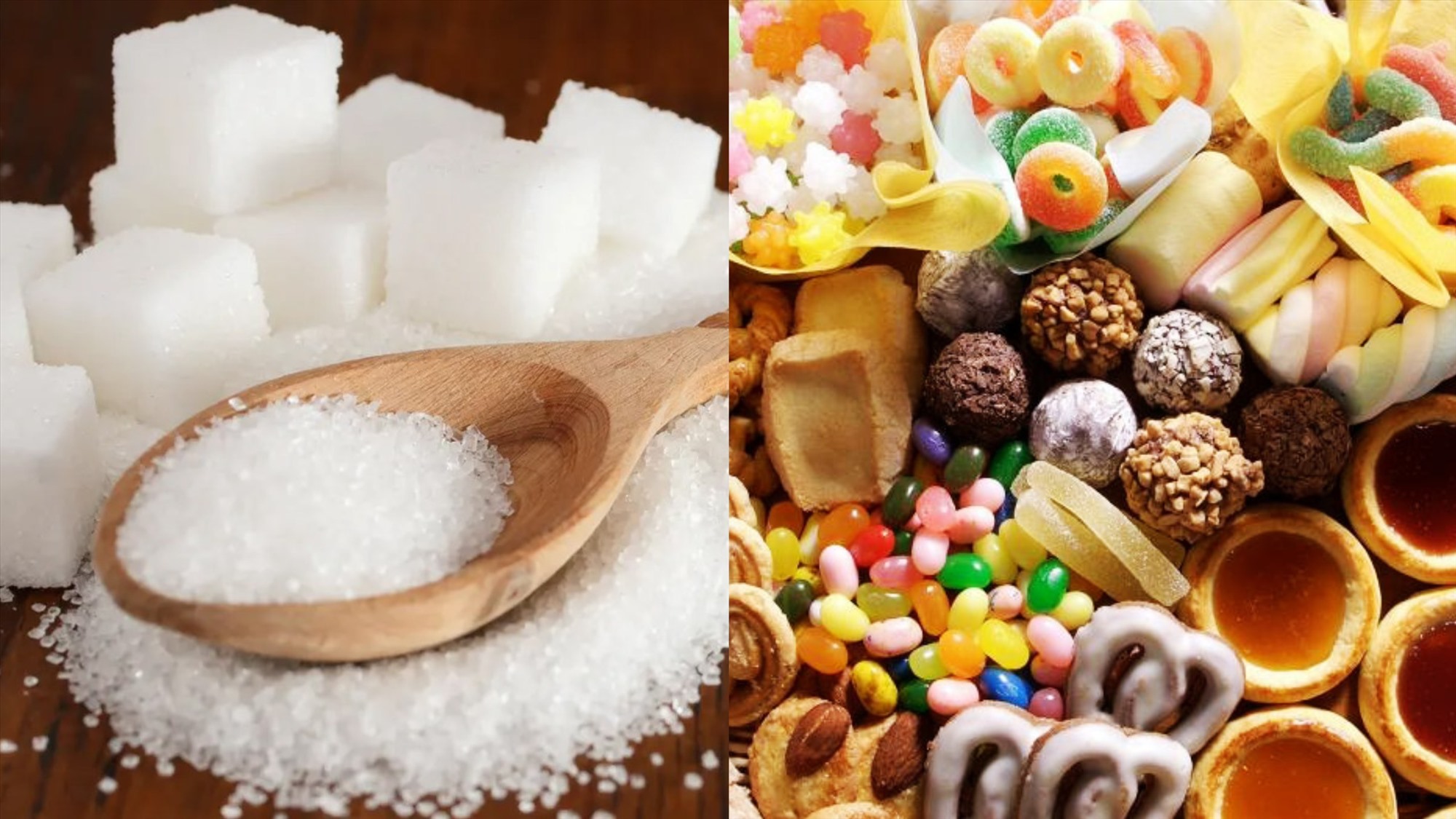 Tiêu thụ thực phẩm nhiều đường có thể gây hại cho cơ thể. Ảnh đồ họa: Minh Hà
