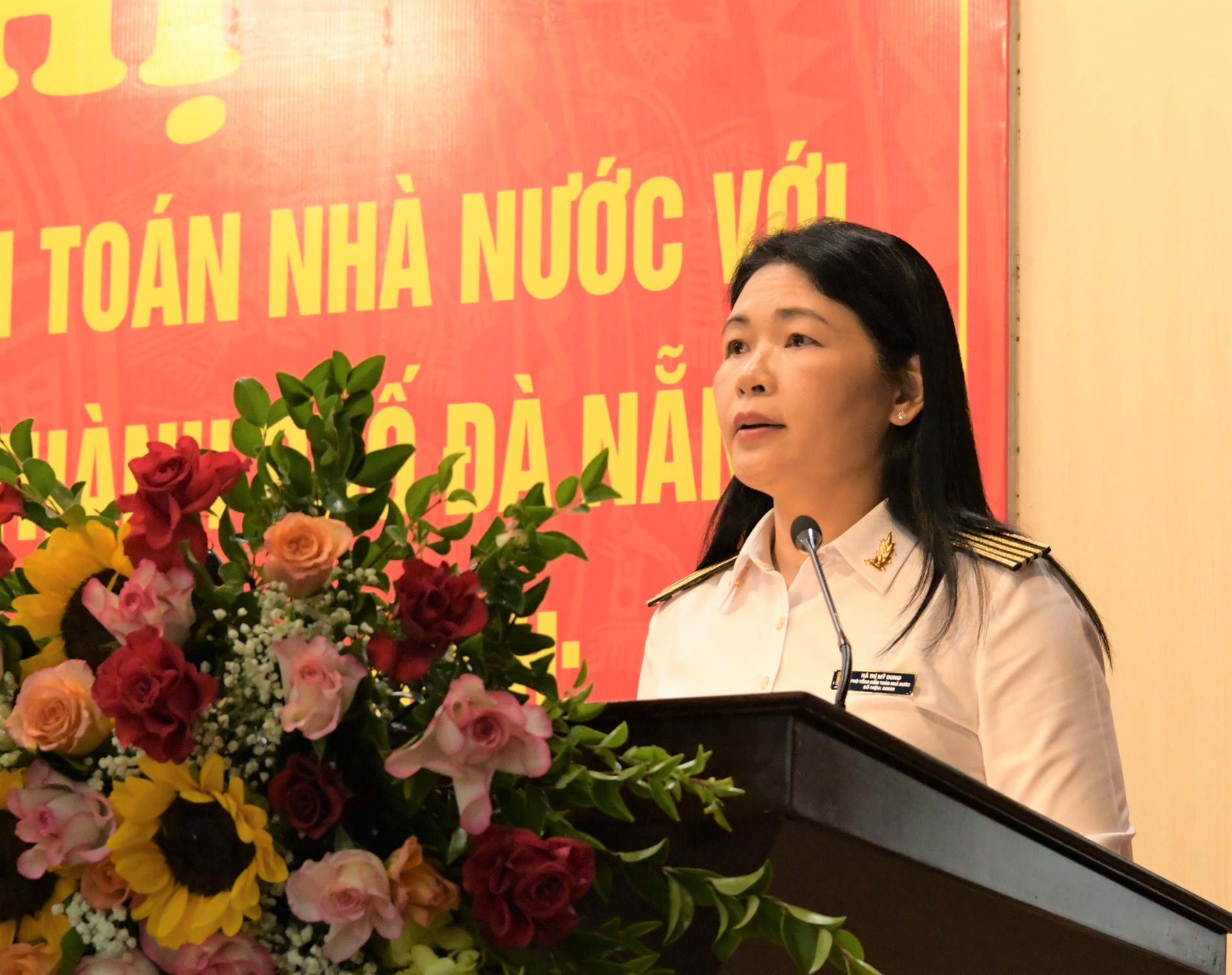 Phó Tổng KTNN Hà Thị Mỹ Dung phát biểu khai mạc. Ảnh: TD