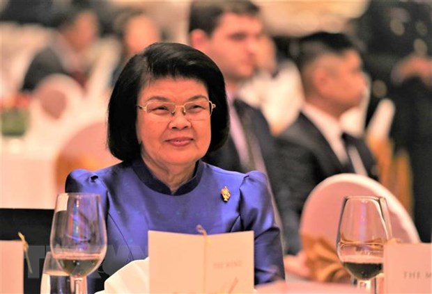 Bà Khuon Sudary, Chủ tịch Quốc hội Vương quốc Campuchia tham dự sự kiện. Ảnh: TTXVN