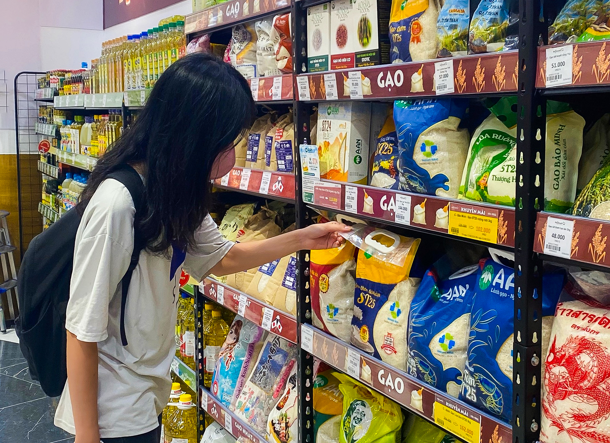 Hình ảnh ghi nhận tại siêu thị Fuji Mart Huỳnh Thúc Kháng sáng ngày 31.8.2023. Ảnh: Thùy Linh