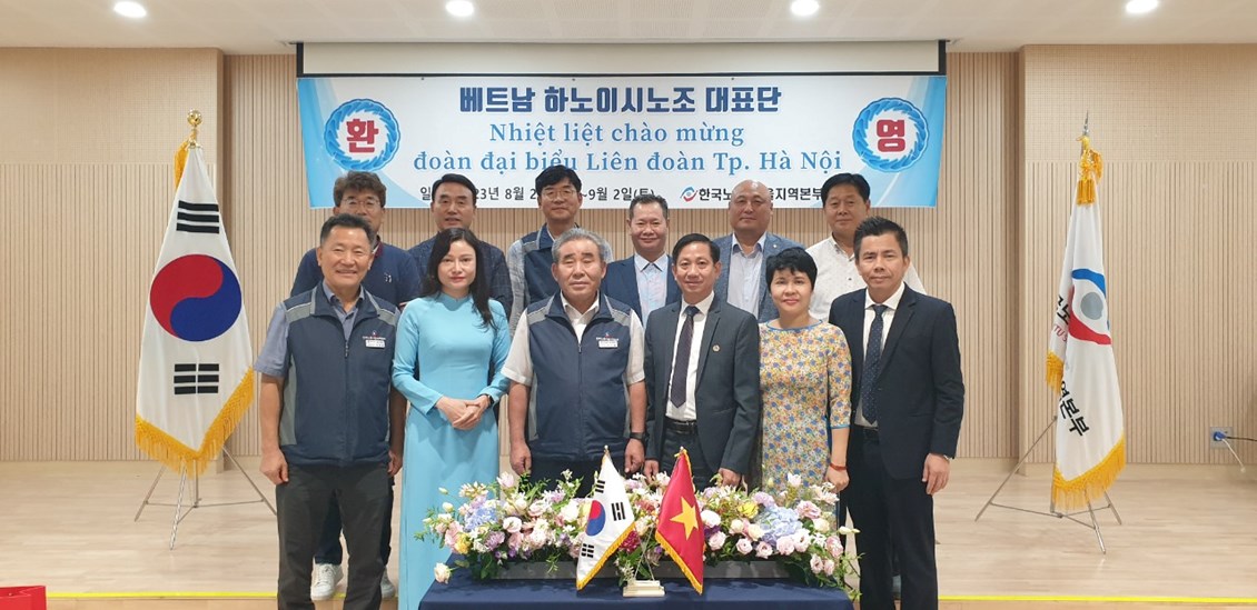 Trao đổi kinh nghiệm giữa CĐ Hà Nội và Liên hiệp Công đoàn thành phố Seoul