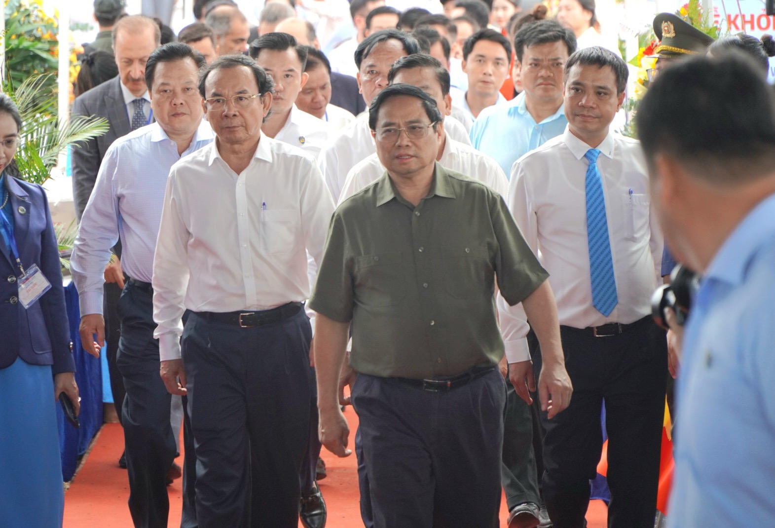 Thủ tướng Phạm Minh Chính dự lễ khởi công gói thầu lớn nhất dự án sân bay Long Thành. Ảnh: Chiến Phúc