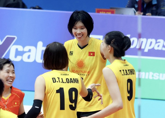 Đội trưởng Thanh Thuý của tuyển bóng chuyền nữ Việt Nam. Ảnh: VFV
