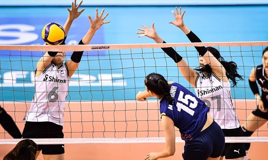 Tuyển bóng chuyền nữ Hàn Quốc nhận trận thua khó tin trước tuyển bóng chuyền nữ Việt Nam. Ảnh: Asian Volleyball