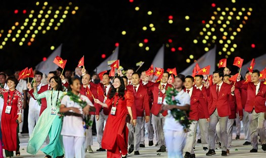 Đoàn thể thao Việt Nam tại SEA Games 32. Ảnh: Đoàn TTVN