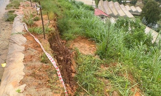 Mưa lớn kéo dài dễ gây ra ngập lụt nhiều nơi ở Lâm Đồng. Ảnh: Lê Sơn
