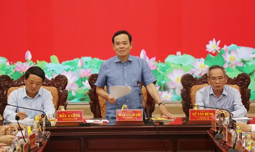Phó Thủ tướng Chính phủ Trần Lưu Quang phát biểu kết luận hội nghị tại điểm cầu tỉnh Bạc Liêu. Ảnh: Nhật Hồ