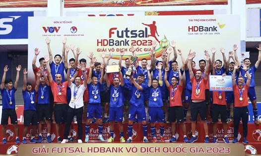 Thái Sơn Nam vô địch giải futsal vô địch quốc gia 2023. Ảnh: Thanh Vũ
