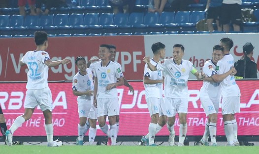 Câu lạc bộ Nam Định thất bại 1-2 trước Công an Hà Nội tại vòng 4 giai đoạn 2 V.League 2023. Ảnh: VPF