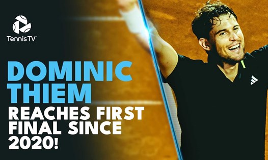 Lần gần nhất Dominic Thiem vào chung kết một giải quần vợt ATP là US Open 2020, năm anh giành chức vô địch. Ảnh: Tennis TV