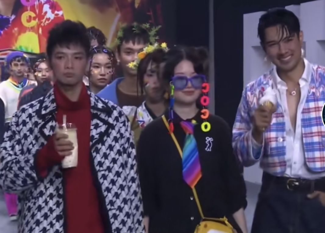 Sau ồn ào với Hoa hậu Ý Nhi, kình ngư Kim Sơn vừa catwalk vừa uống trà sữa