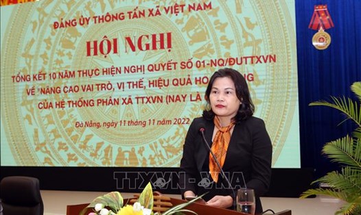 Tân Phó Tổng Giám đốc Thông tấn xã Việt Nam Nguyễn Thị Sự. Ảnh: TTXVN