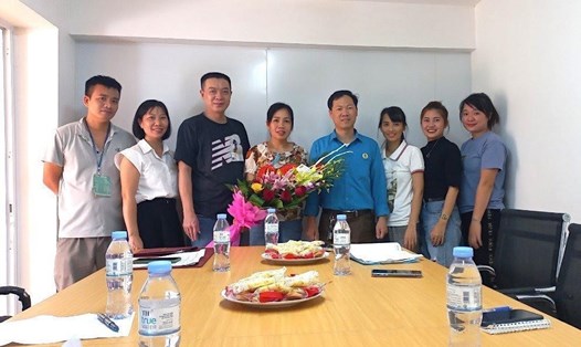 Liên đoàn Lao động huyện Trực Ninh thành lập CĐCS Công ty TNHH sản xuất giầy ChungJye Ninh Bình - Việt Nam - Chi nhánh Nam Định. Ảnh: Công đoàn Nam Định
