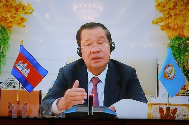 Chủ tịch Đảng Nhân dân Campuchia (CPP), Thủ tướng Chính phủ Vương quốc Campuchia Hun Sen. Ảnh: TTXVN