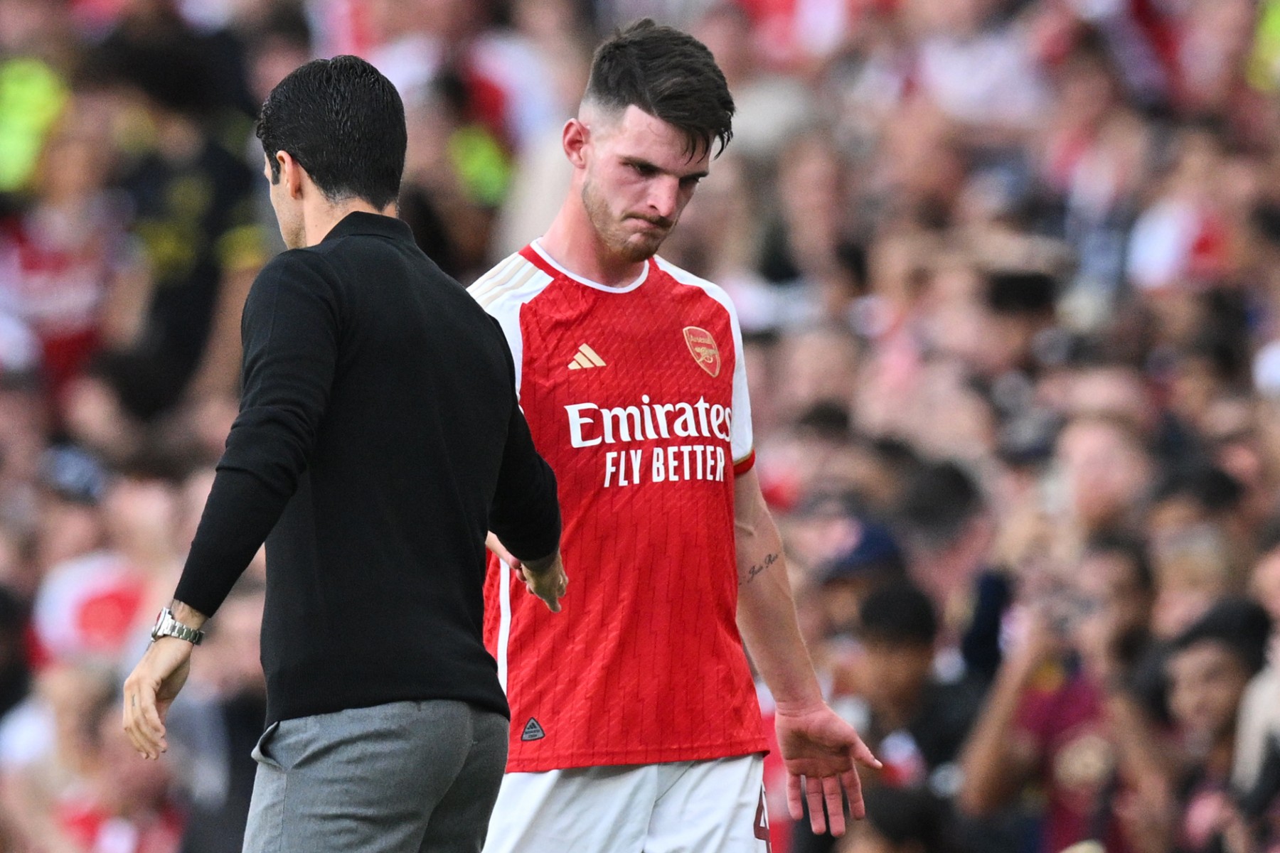 Declan Rice được kì vọng sẽ cầm trịch tuyến giữa của Arsenal.  Ảnh: AFP