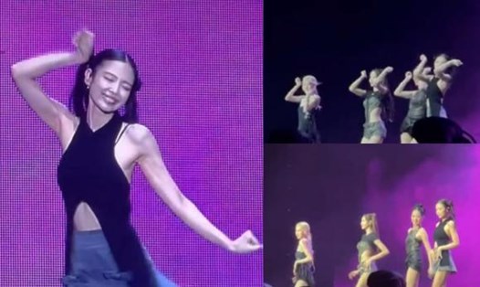 Jennie khiến fan Việt vỡ òa khi nhảy "See tình" tại đêm diễn ở Mỹ Đình. Ảnh: Chụp màn hình