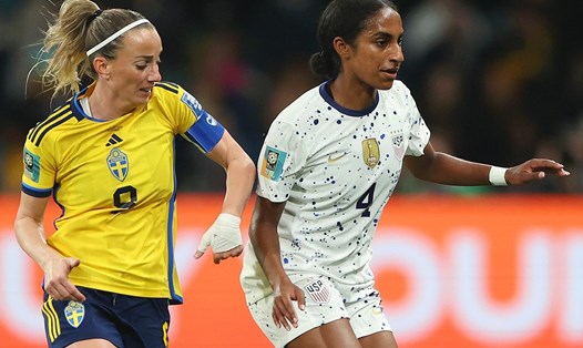 Mỹ thất bại trước tuyển Thuỵ Điển ngay vòng 1/8 World Cup nữ 2023. Ảnh: FIFA