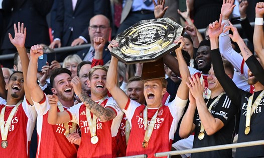 Arsenal đã có danh hiệu để tạo tiền đề tâm lý tốt cho mùa giải 2023-2024. Ảnh: AFP