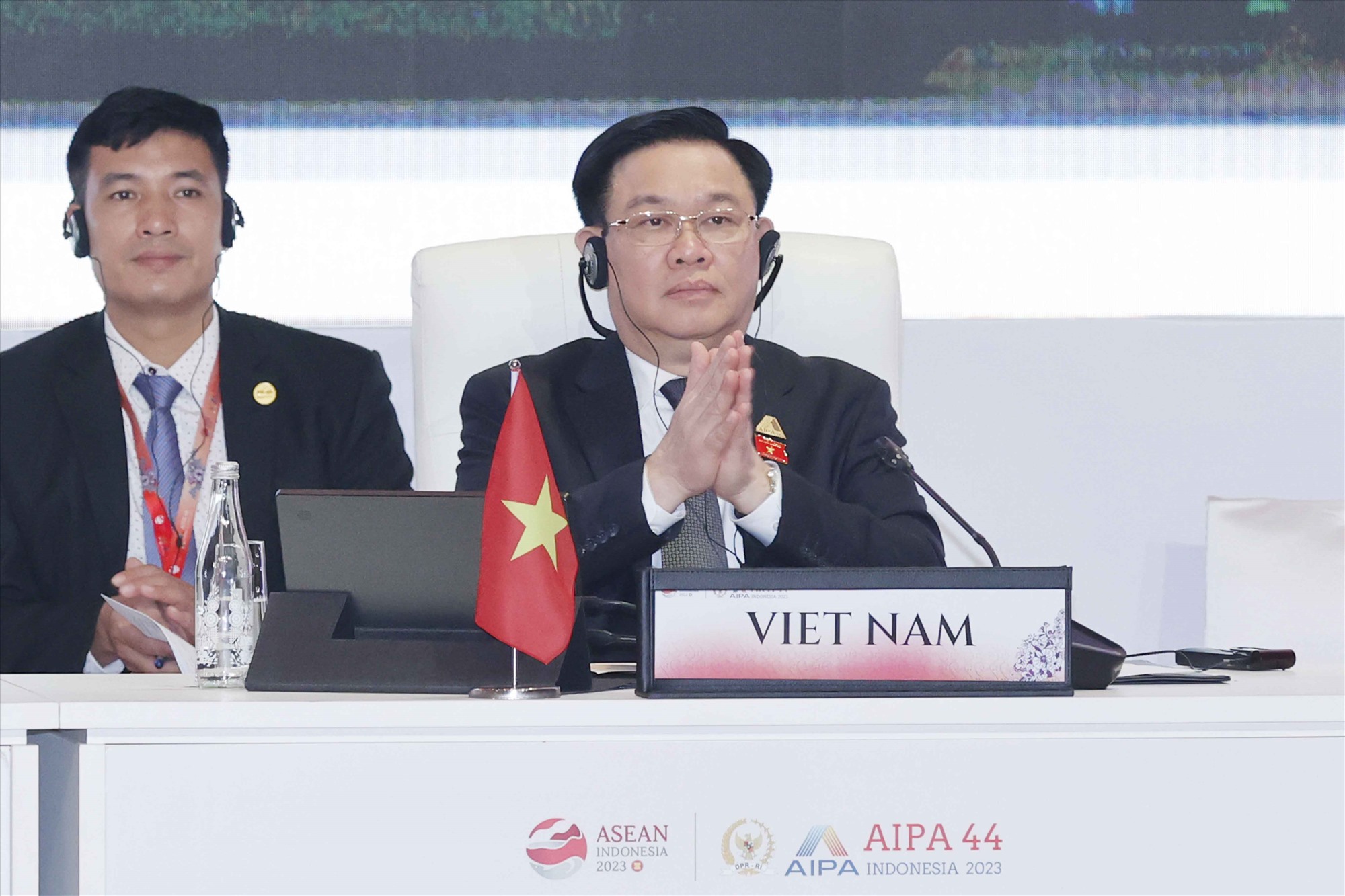 Chủ tịch Quốc hội Vương Đình Huệ tại phiên họp Đại hội đồng AIPA-44. Ảnh: TTXVN