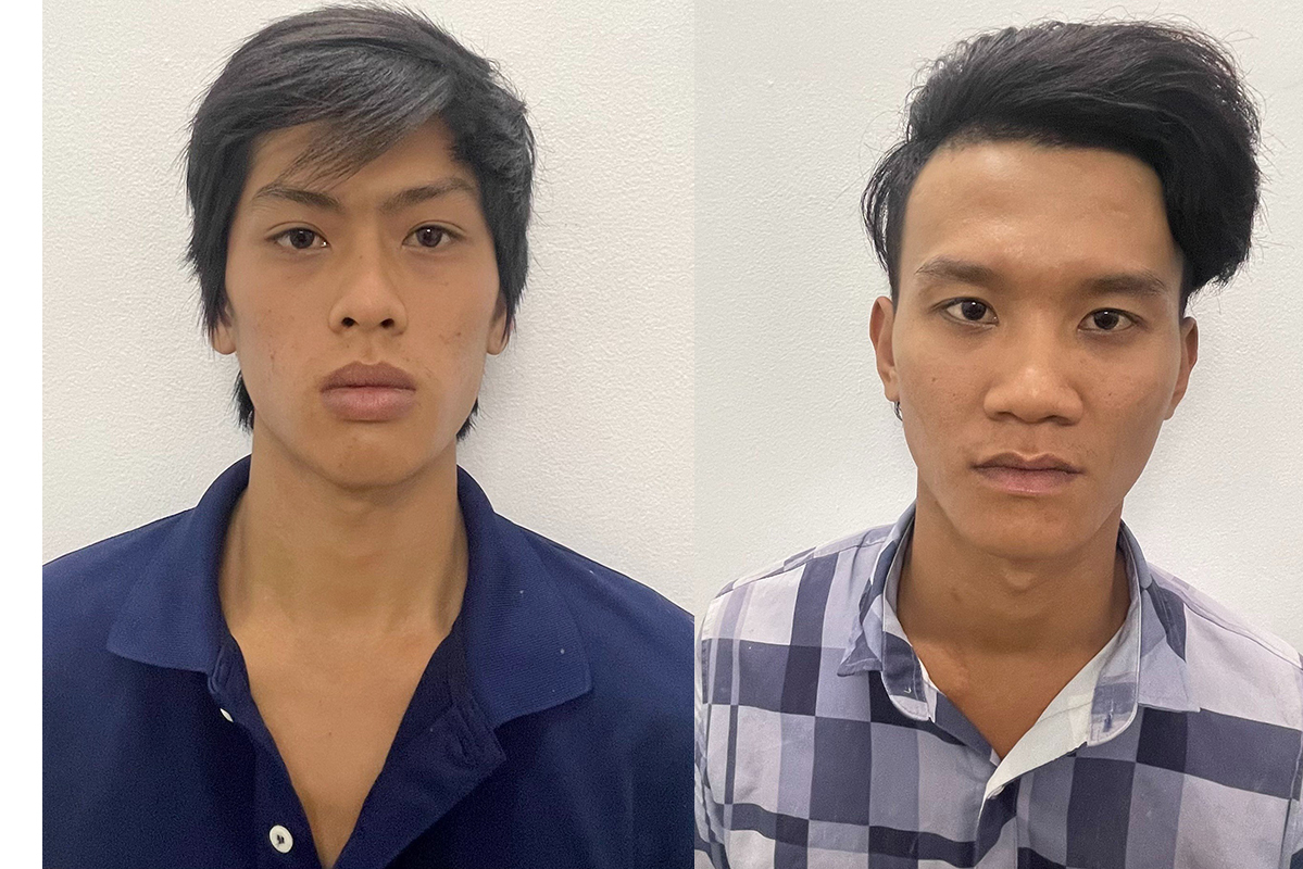 Hai đối tượng Thịnh và Tiếng. Ảnh: Công an cung cấp