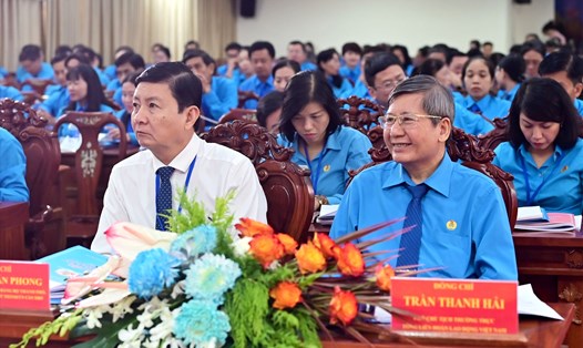 Phó Chủ tịch thường trực Tổng LĐLĐ Việt Nam Trần Thanh Hải dự phiên thứ nhất, Đại hội XI Công đoàn TP Cần Thơ. Ảnh: Đạt Phan