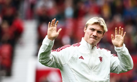 Hojlund được kì vọng rất nhiều sau khi chuyển đến Man United.  Ảnh: AFP