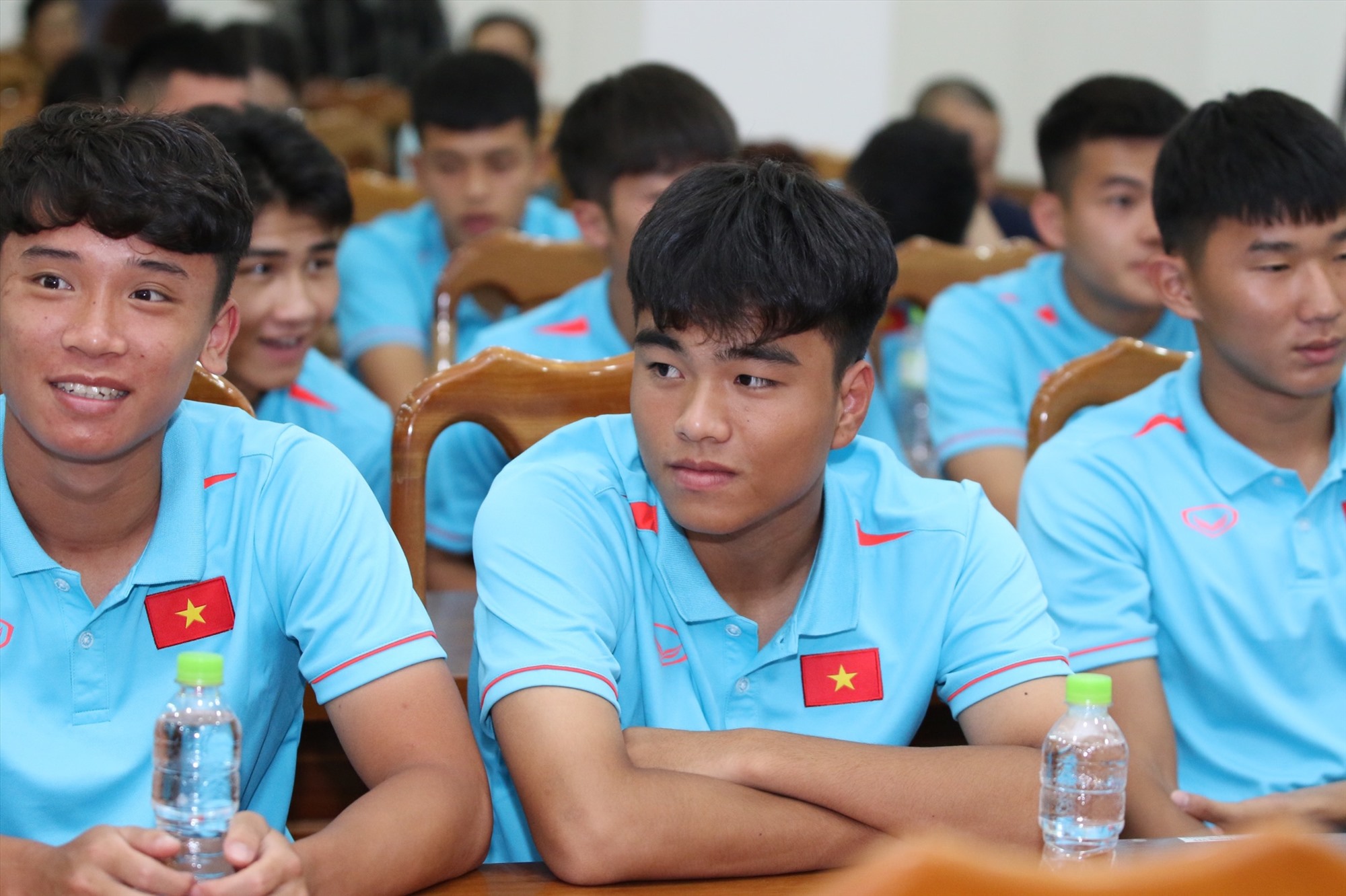 Tiền đạo Công Phương và đồng đội U23 Việt Nam. Ảnh: Minh Hiếu