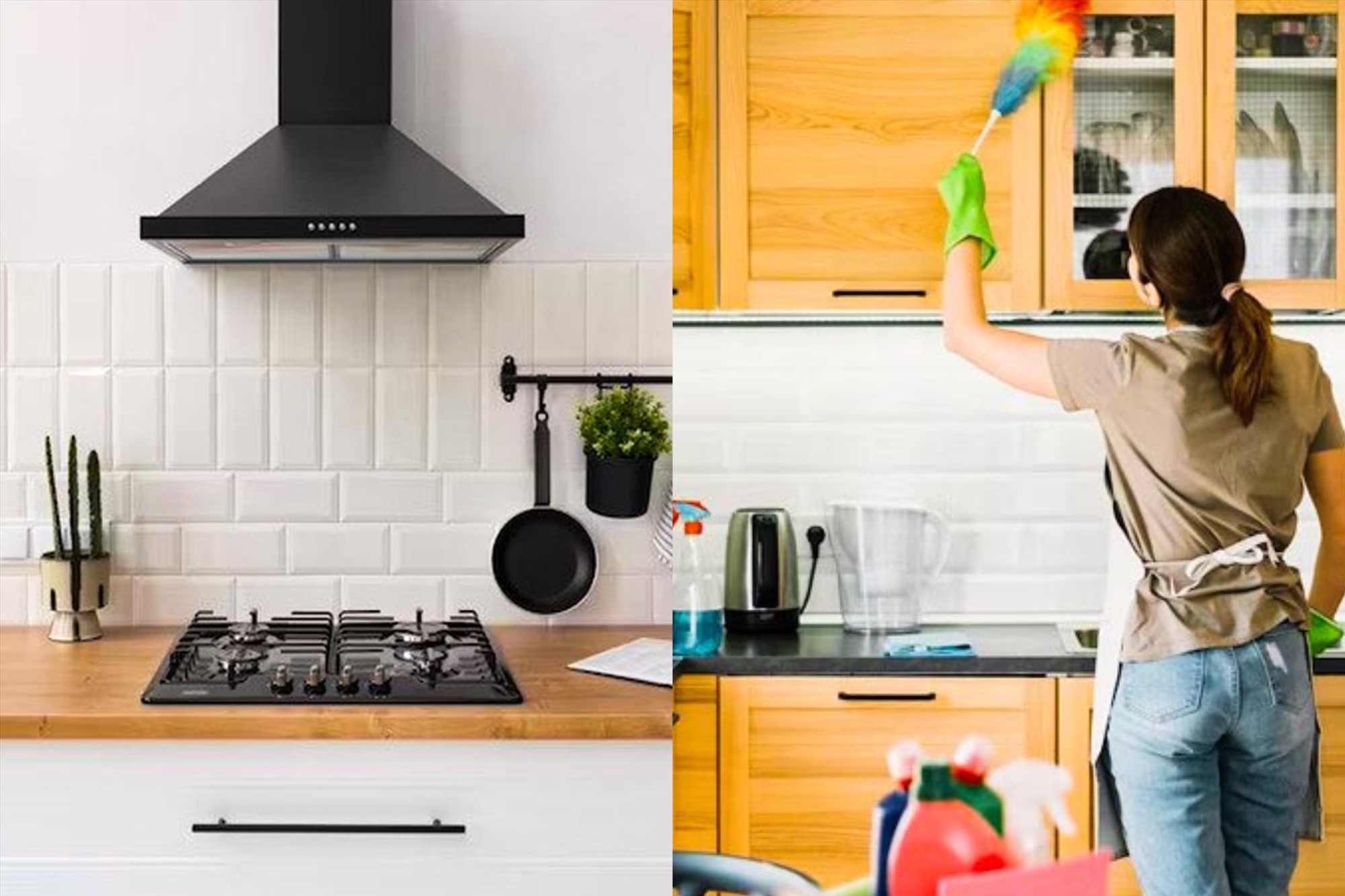 Mẹo đơn giản để giữ nhà bếp sạch sẽ. Đồ họa: Thanh Thanh 