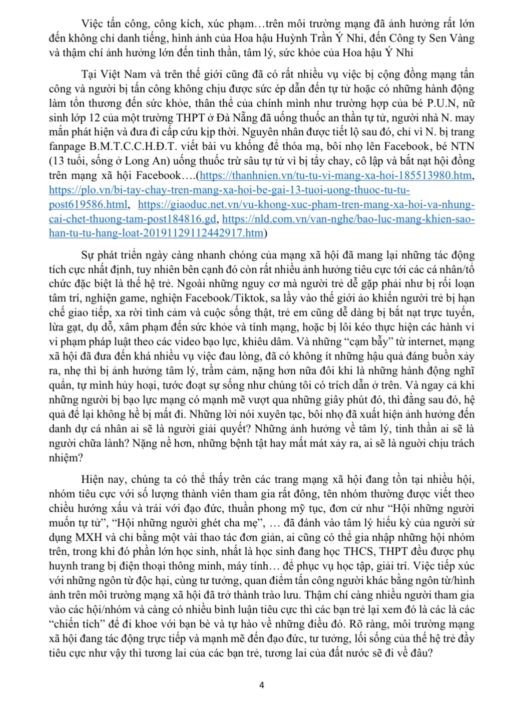 Một đoạn trong báo cáo của Công ty Sen Vàng.