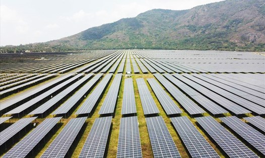 Một dự án điện mặt trời ở miền Trung. Ảnh: TTXVN
