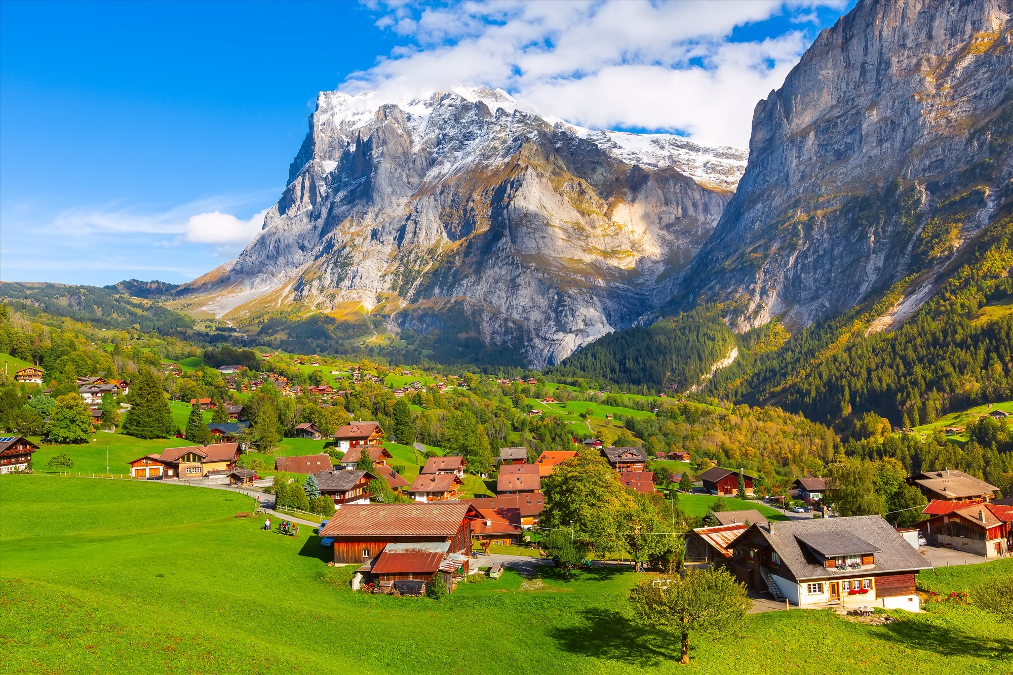 Khung cảnh bình yên ở Grindelwald.