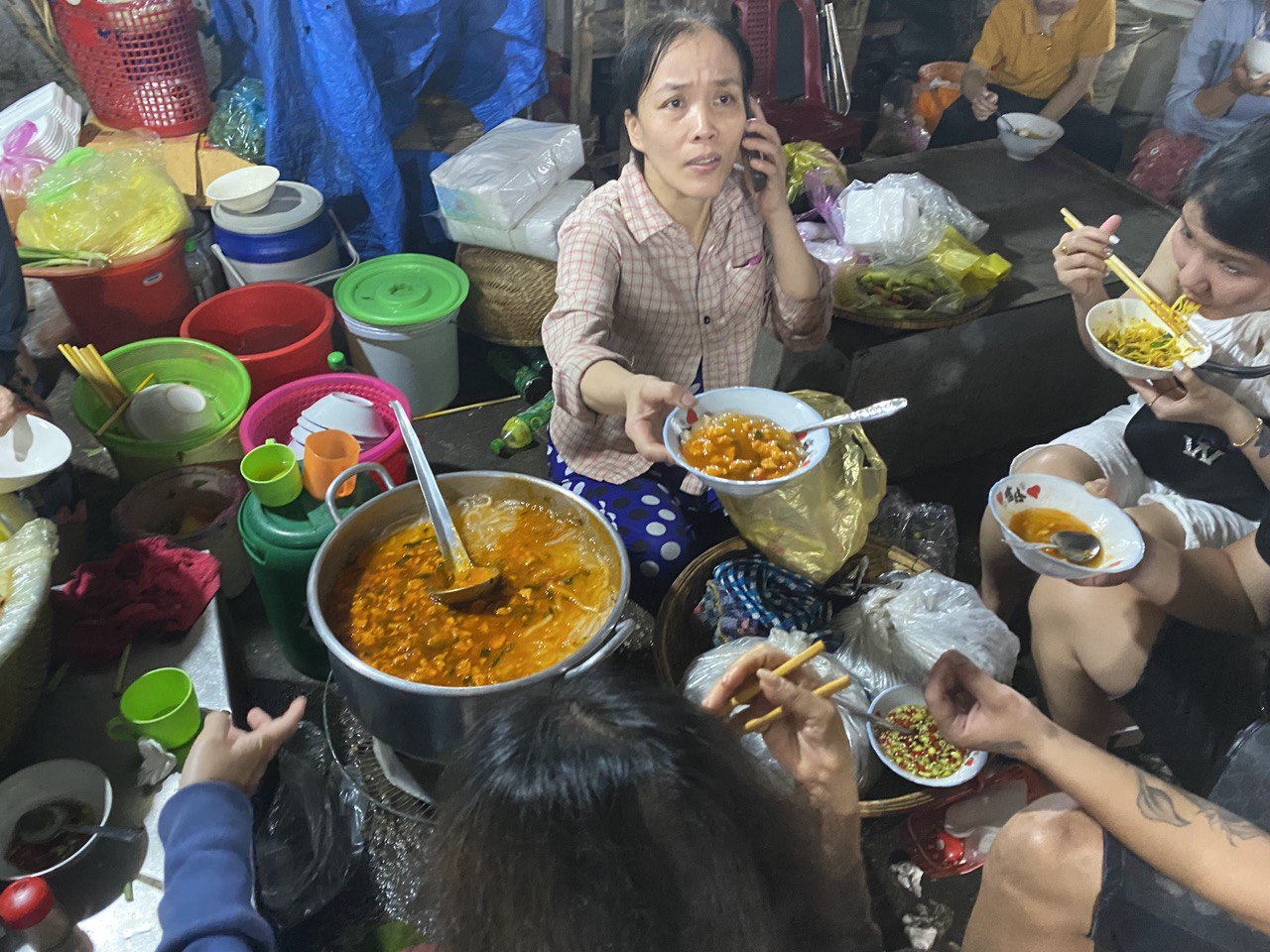 Bánh canh ở chợ Đông Ba.