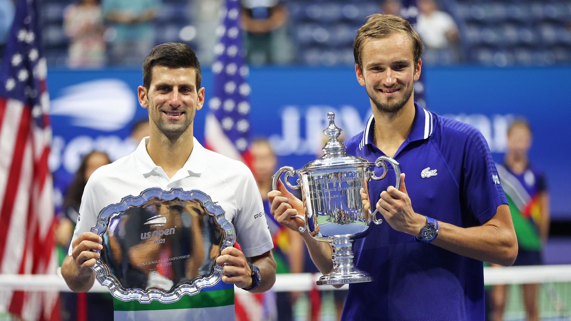 2 năm trước, Medvedev thắng Djokovic trong 3 set liên tiếp. Ảnh: US Open