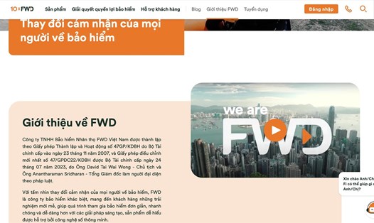 FWD Việt Nam báo lãi sau thuế 170 tỉ đồng nửa đầu năm 2023. Ảnh: Chụp màn hình. 