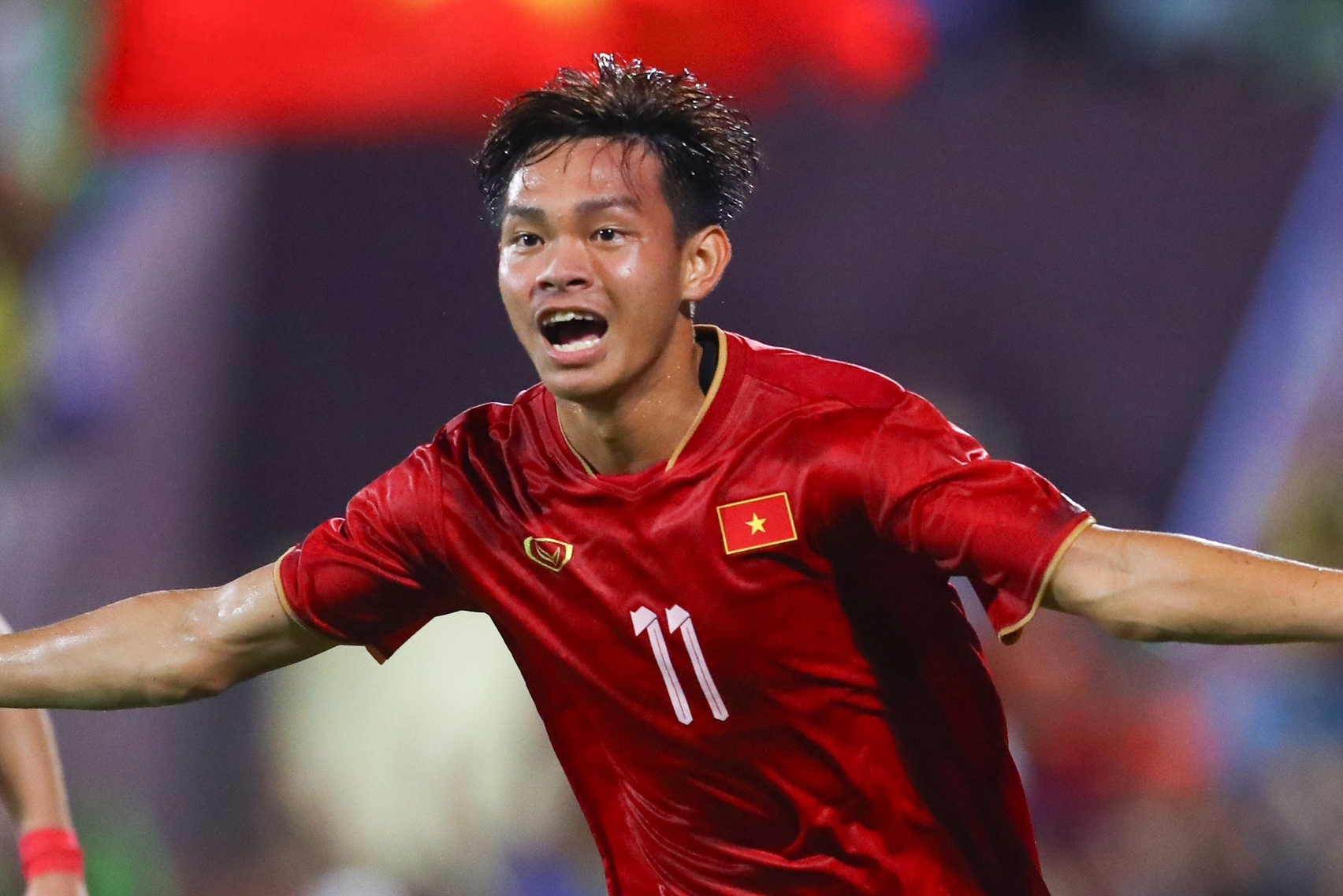 Bùi Vĩ Hào nhận nhiều lời khen ngợi sau bàn thắng vào lưới U23 Yemen. Ảnh: Minh Dân