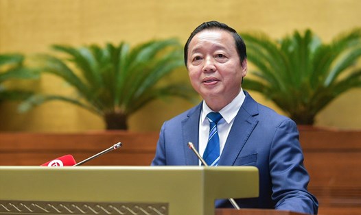 Phó Thủ tướng Chính phủ Trần Hồng Hà phát biểu tại phiên họp giả định Quốc hội trẻ em. Ảnh: Phạm Đông