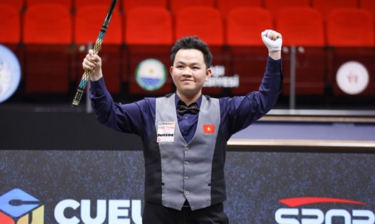 Bao Phương Vinh vô địch giải billiards thế giới 2023. Ảnh: Five&Six