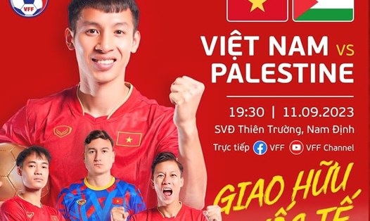 Tuyển Việt Nam thi đấu giao hữu với Palestine. Ảnh: VFF