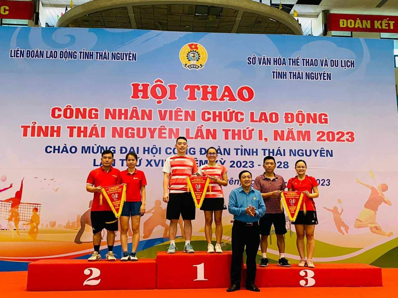 Công đoàn Viên chức tỉnh Thái Nguyên đoạt giải Nhất Hội thao CNVC-LĐ. Ảnh: Minh Hạnh 