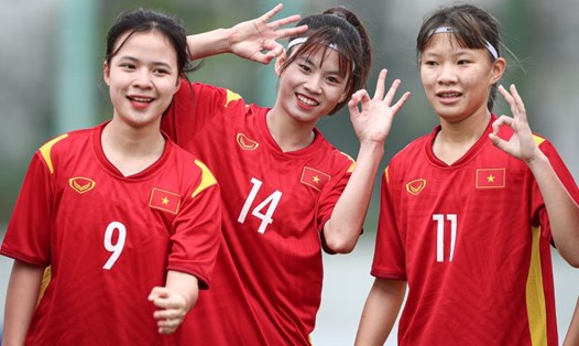 Đội tuyển U17 Việt Nam tích cực chuẩn bị cho vòng loại 2 giải U17 nữ châu Á 2024. Ảnh: VFF