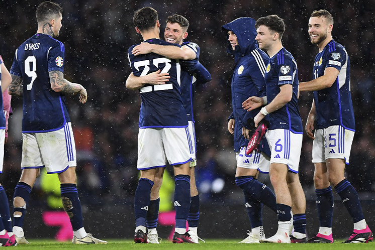 Đội tuyển Scotland đang thăng hoa ở vòng loại EURO 2024. Ảnh: AFP