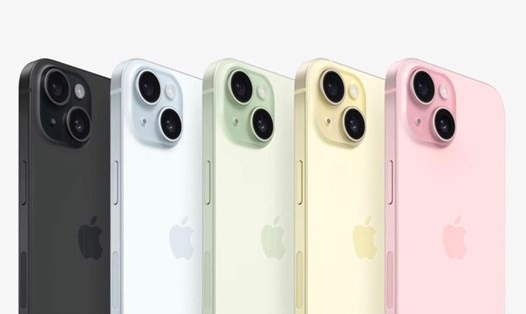 iPhone 15 mới của Apple sẽ có các màu đen, trắng, xanh lá, vàng và hồng. Ảnh: Apple