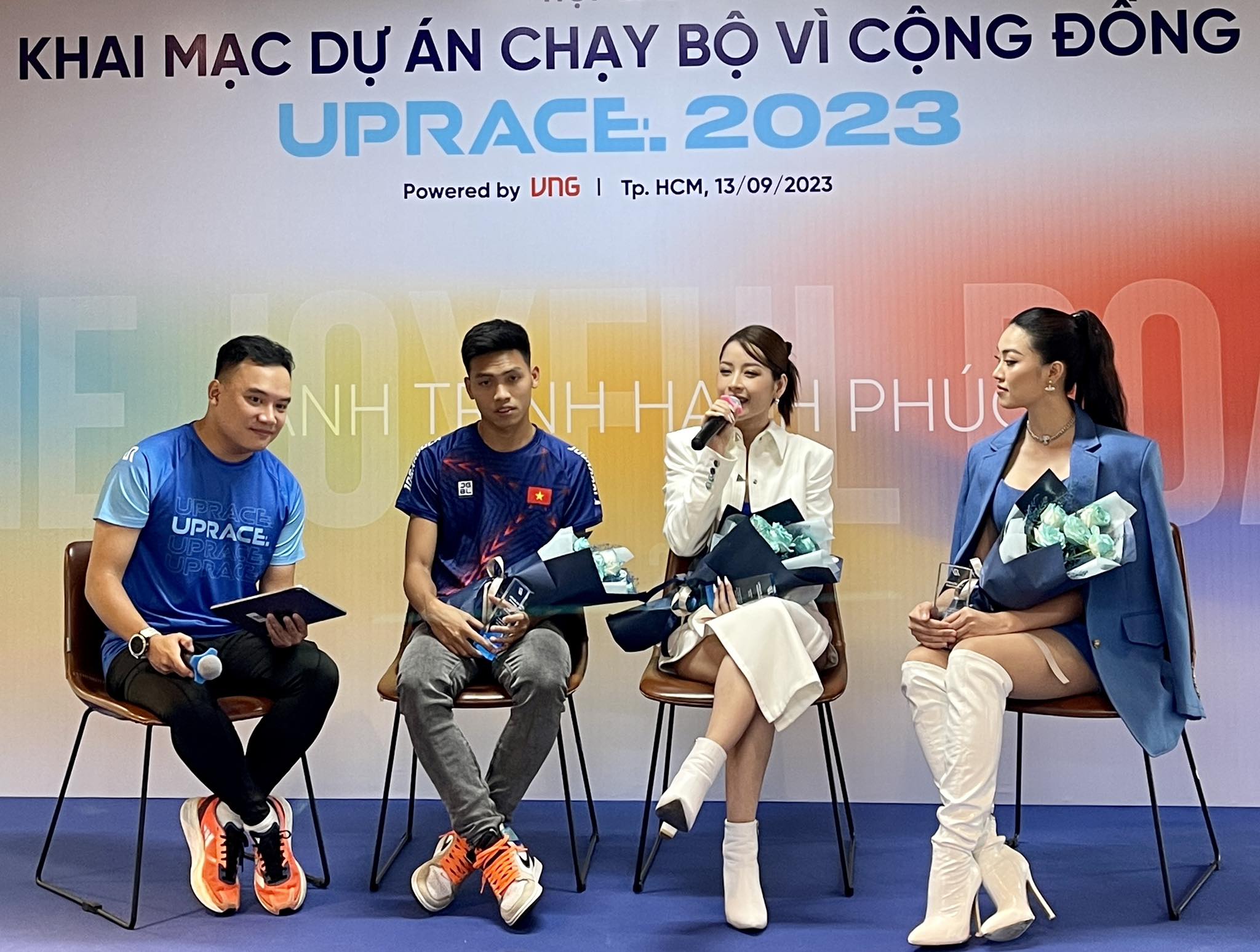 Ca sĩ Chi Pu rất vui khi được đồng hành cùng Giải chạy bộ vì cộng đồng UpRace 2023. Ảnh: Nguyễn Đăng